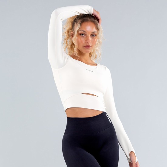 Dfyne Origin Long Sleeve Tricko Damske Krém | 51836RQUL