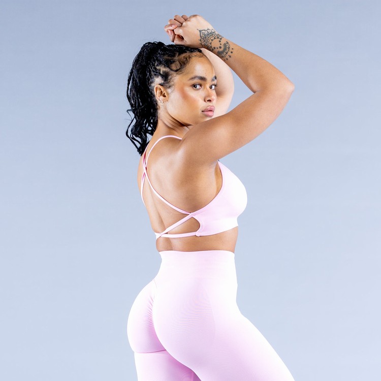 Dfyne Dynamic Backless Sportove Podprsenky Damske Svetlo Ruzove Ruzove | 64752AWZY