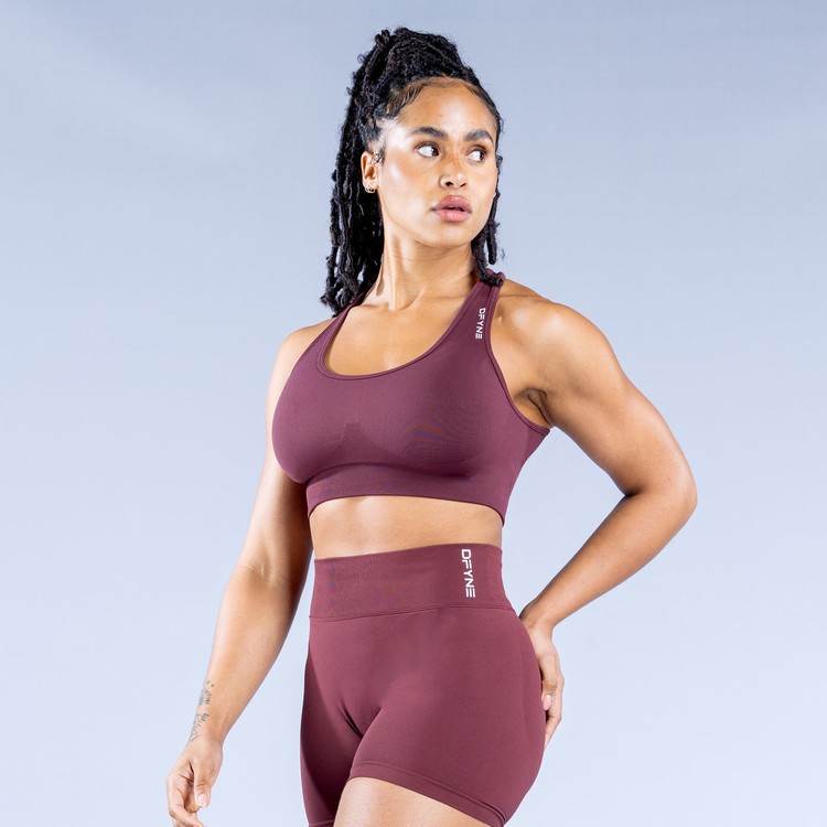 Dfyne Dynamic Seamless Sportove Podprsenky Damske Bordove | 85162CNGO