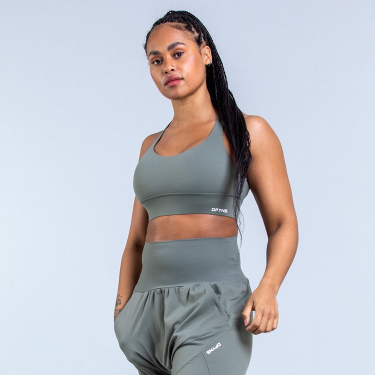 Dfyne Origin Medium-Support Sportove Podprsenky Damske Zelene | 26379FBIT