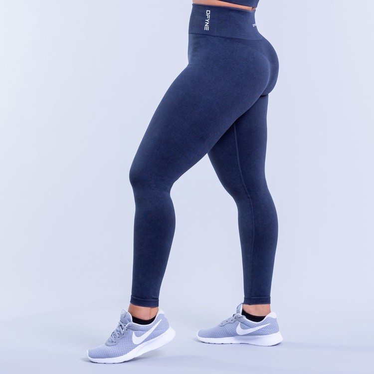 Dfyne Valkyrie Acid Wash Leginy Damske Siva | 87412LXSV