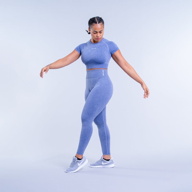 Dfyne Valkyrie Acid Wash Leginy Damske Tmavo Modre | 16809ZCJE