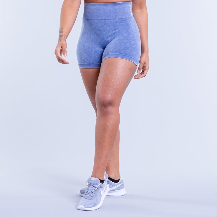 Dfyne Valkyrie Acid Wash Sortky Damske Tmavo Modre | 42153JLVO